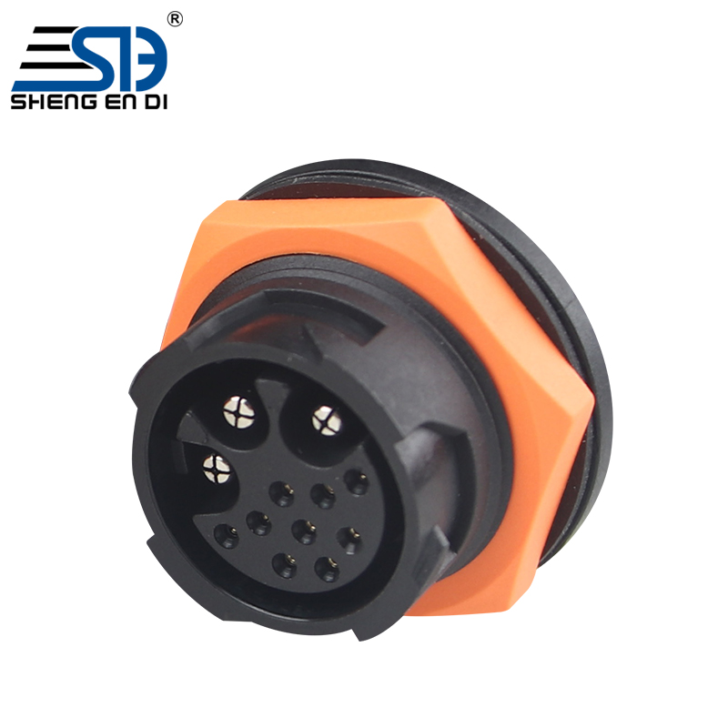 圣恩迪連接器電池儲能插件3+9公座焊接IP67防水30A快速充電插頭