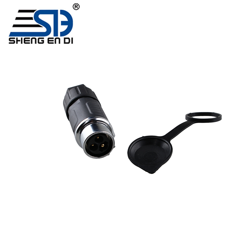 SY5 12PIN防水連接器 5A 公母 黑色 快速按鍵插拔 內芯插針拆卸